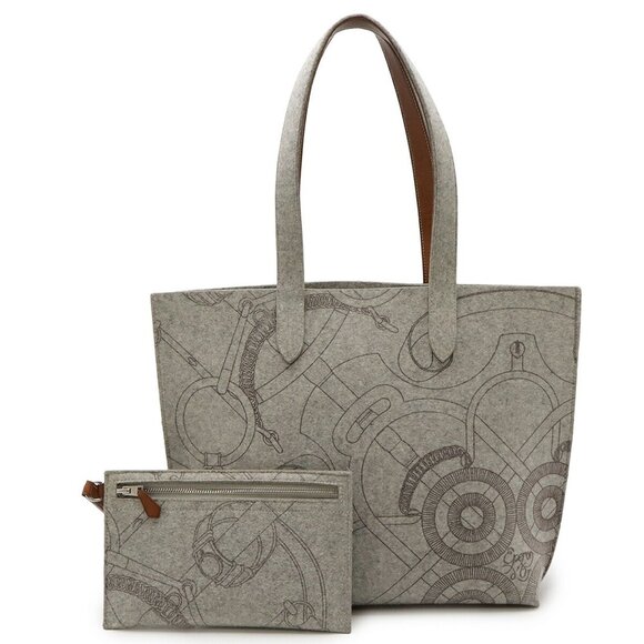 HERMES Brown Leather Tote Bag - Picture 1 of 8